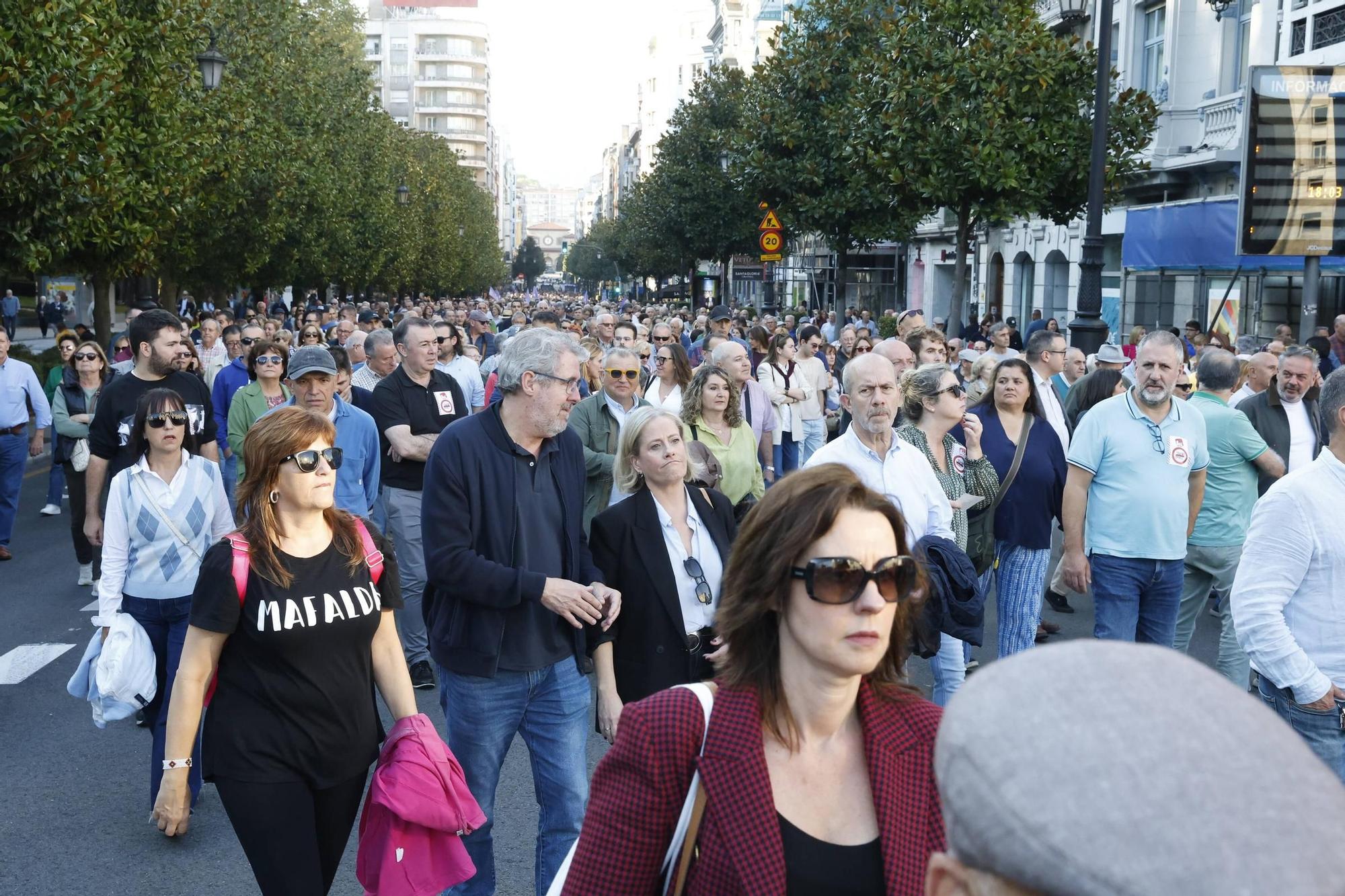 EN IMÁGENES: así fue la gran movilización contra el peaje del Huerna en Asturias