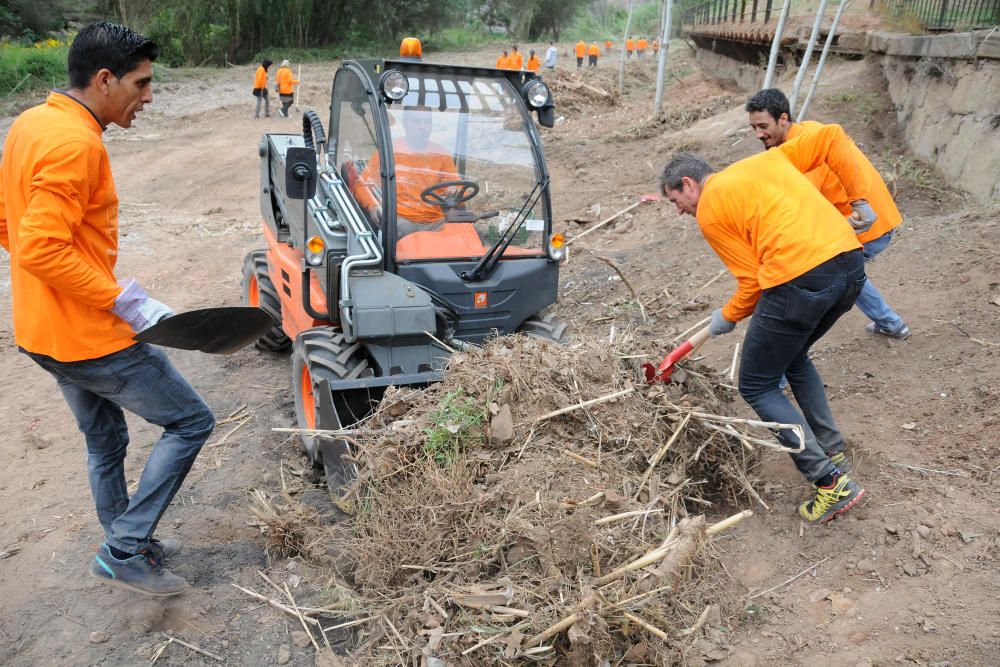 Neteja de la vora del riu Cardener a càrrec dels membres i voluntaris del projecte Invulnerables