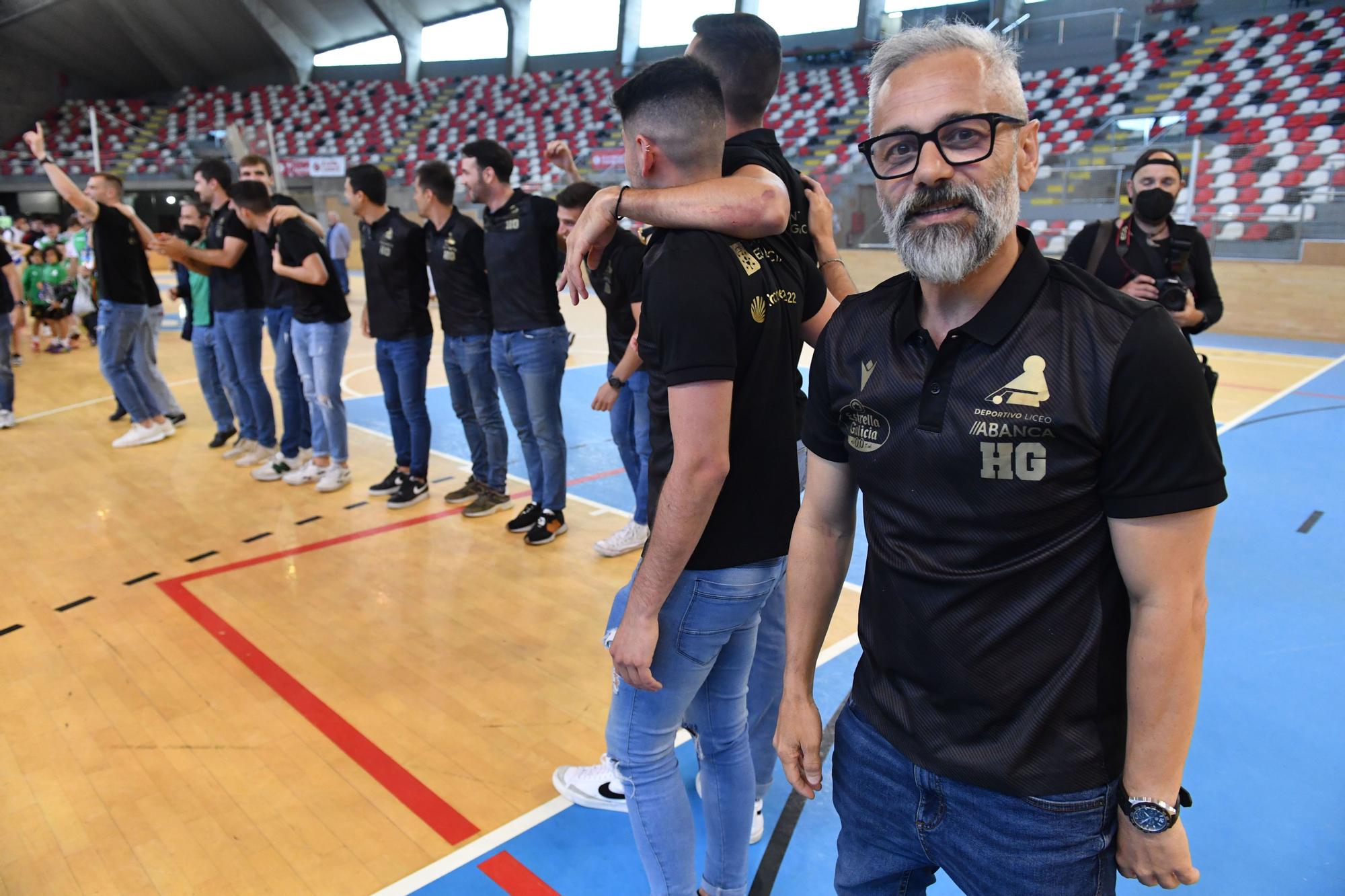 El Liceo celebra el campeonato de liga con la afición en el Palacio de los Deportes de Riazor