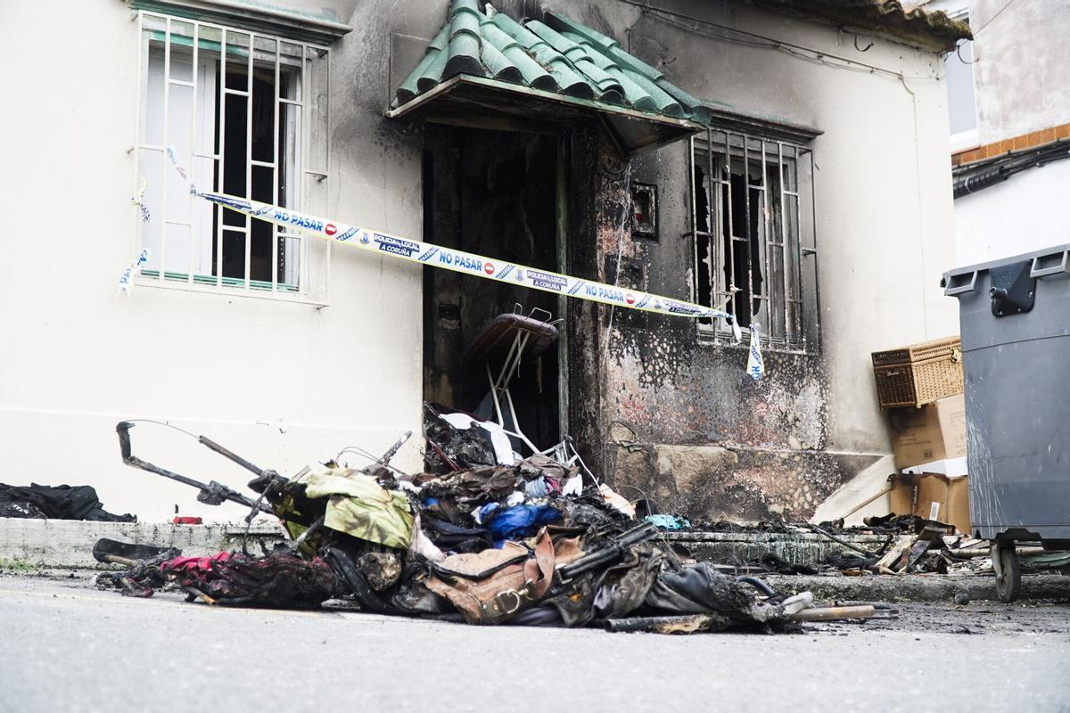 Incendio en una casa de Mesoiro