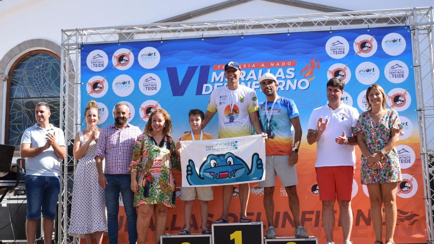 José Carlos Báez and Isabel Valido absolute winners of the “Walls of Hell” Swimming Crossing 2022