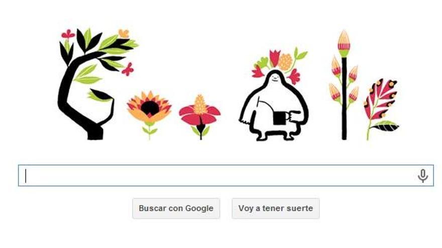 Google celebra la llegada de la primavera.