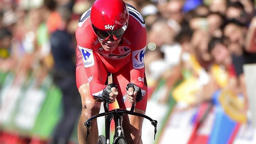 Froome impone su ley en la crono de Logroño