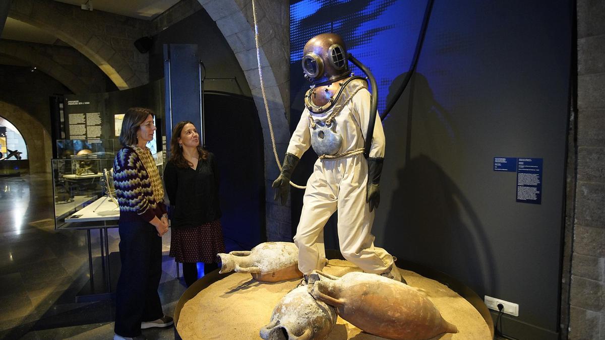 L'exposició "Naufragis. Arqueologia submergida" al CaixaForum Girona l'any 2025.
