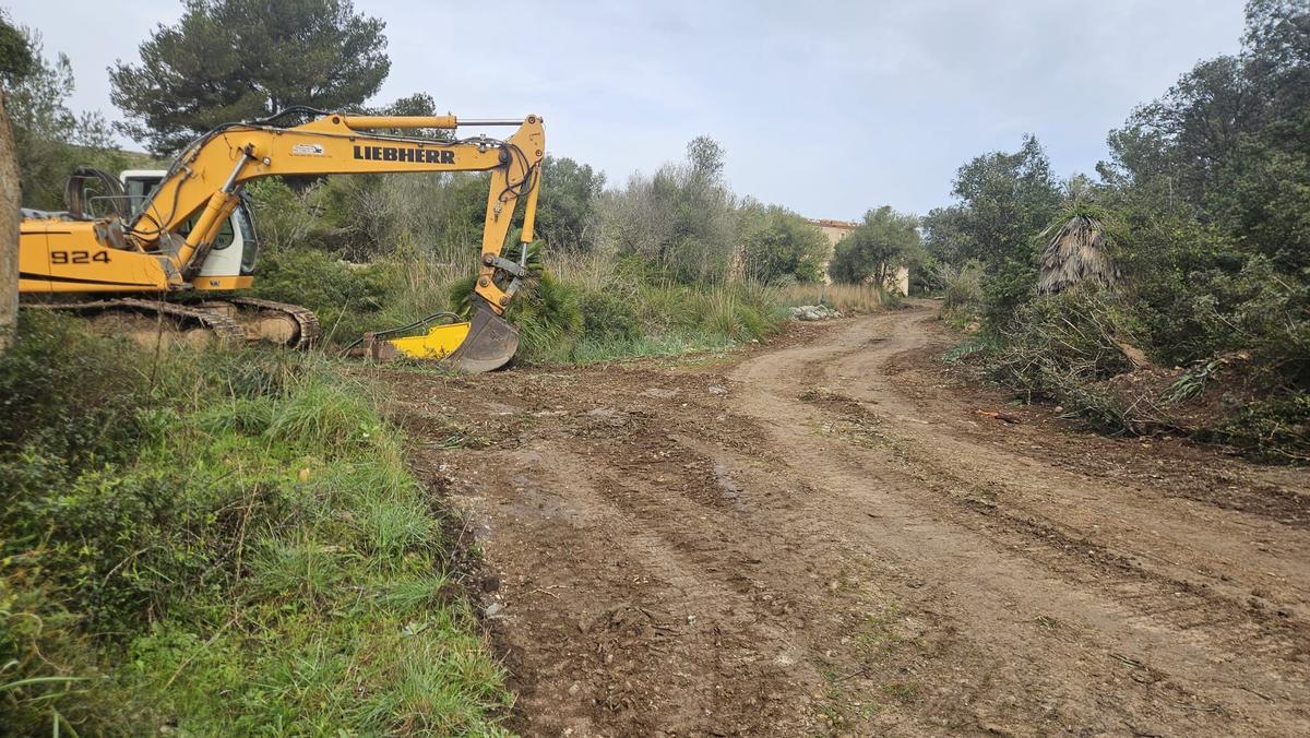 Una de las imágenes incluidas en la denuncia muestra una máquina excavadora que altera el estado natural del camino.