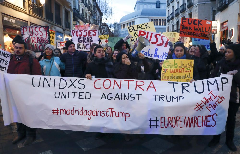 Protestas contra Donald Trump en Madrid