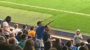 Un aficionado del Espanyol hizo un saludo fascista durante el partido contra el Europa