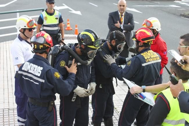 Simulacro de emergencias en el Hipercor de Siete Palmas