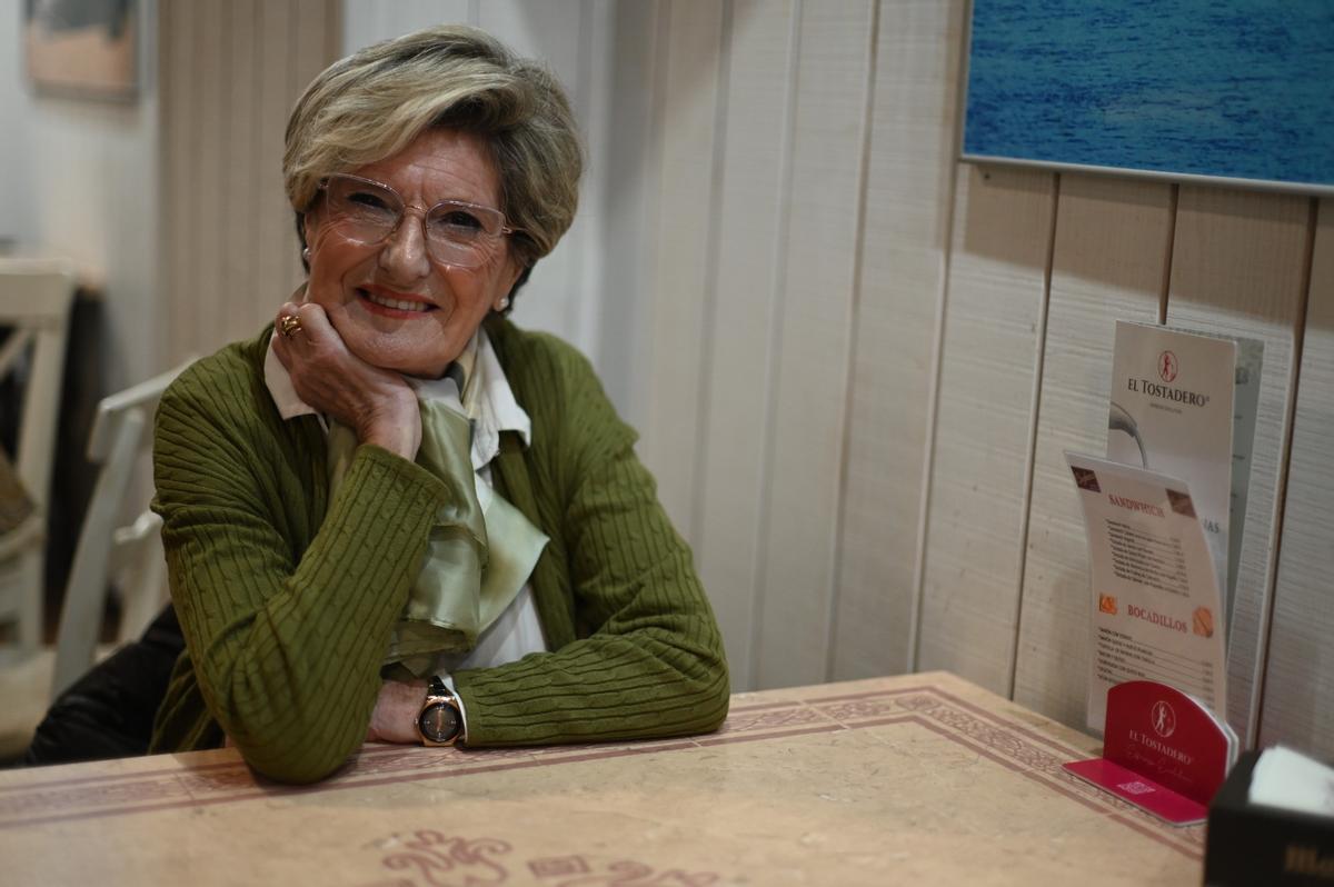 Carmen, minutos antes de la entrevista con este diario.