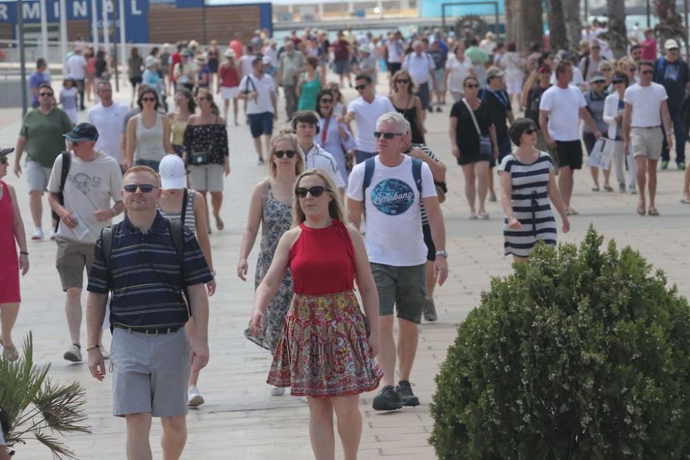 Turistas en Cartagena en el Puente de agosto