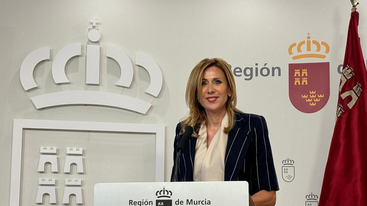 Marisa López Aragón, durante la rueda de prensa del Consejo de Gobierno, este jueves
