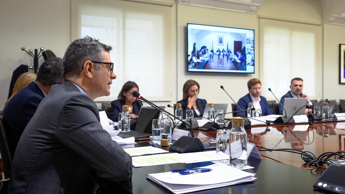 Un momento de la conferencia sectorial de Justicia celebrada este lunes en el Ministerio.