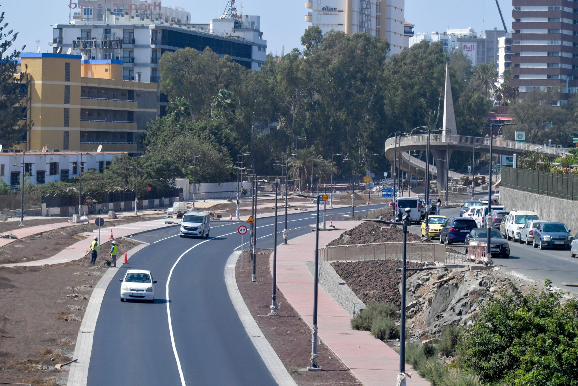 Obras en la carretera de San Agustín