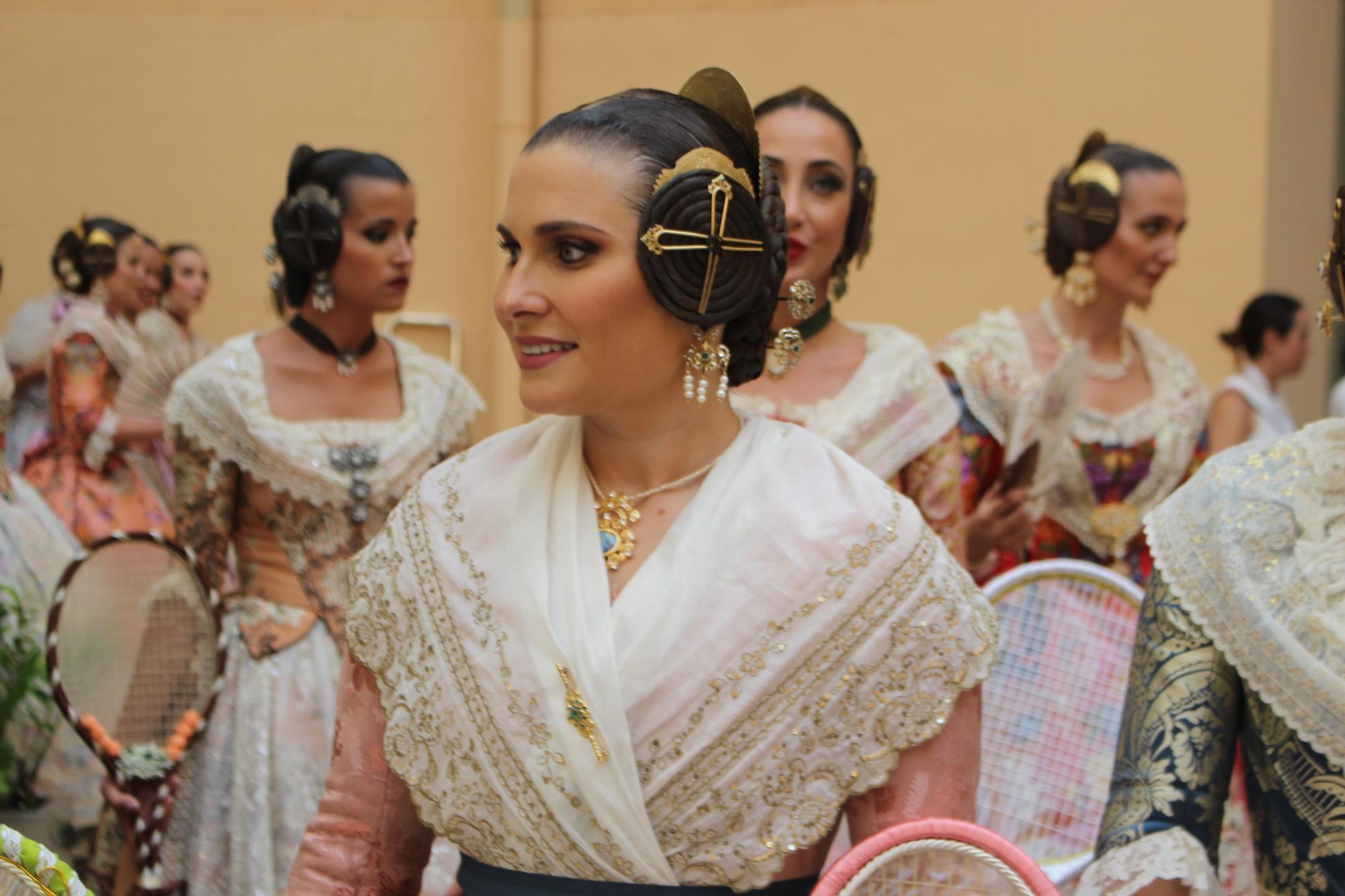 Las candidatas a falleras mayores de València, en la Batalla de Flores