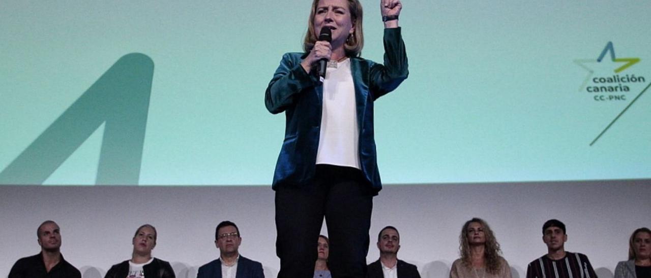 Ana Oramas, durante un acto electoral de Coalición Canaria.