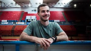 Xevi Pujol, en el Nou Congost