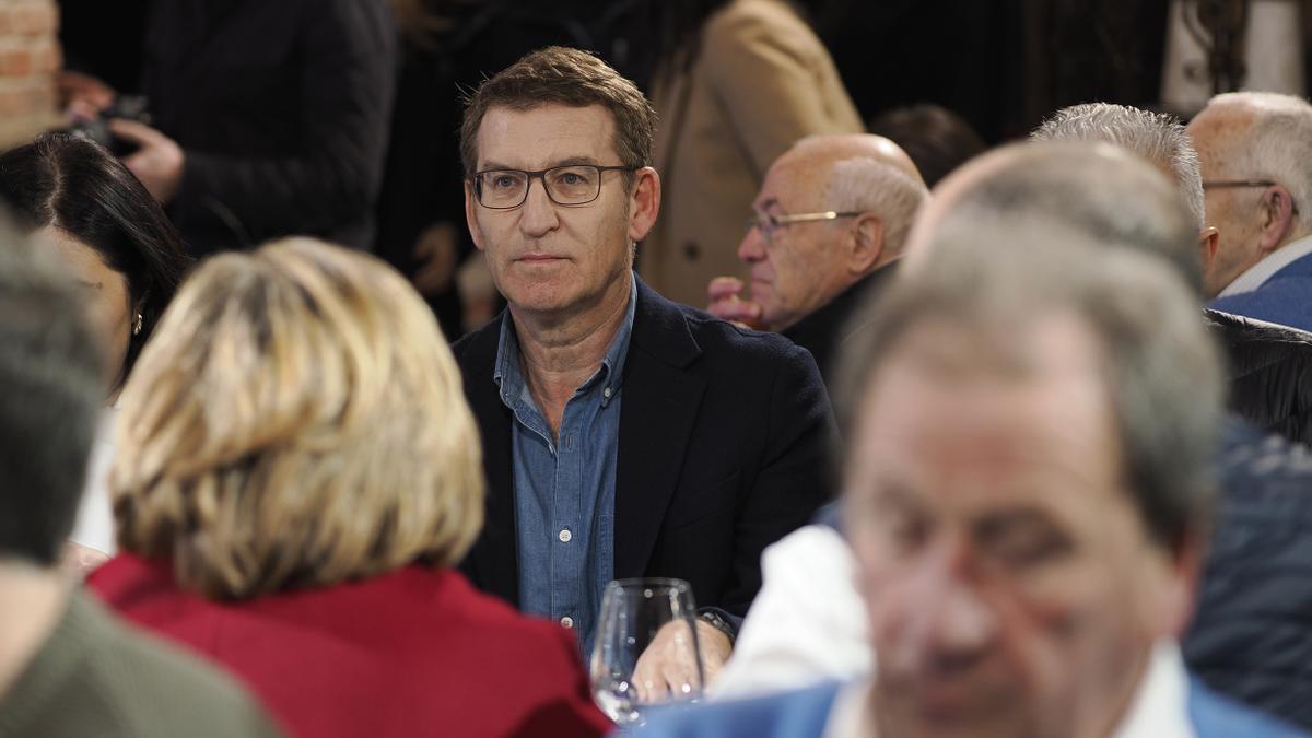 Acto electoral de Feijóo en Sarria (Lugo).