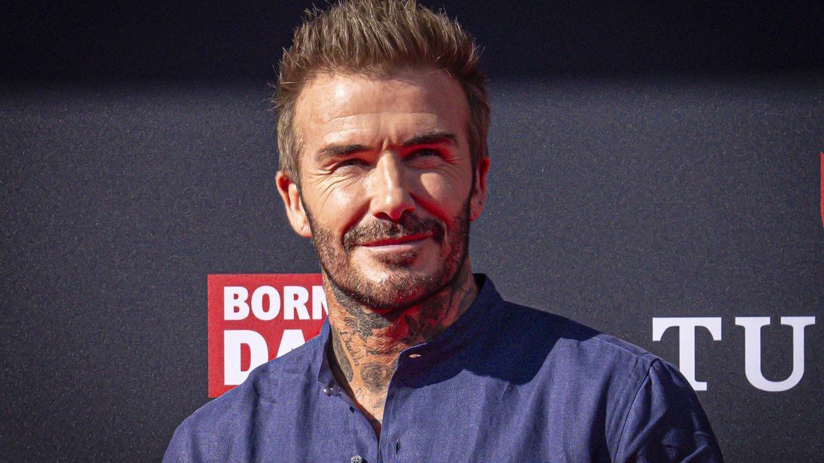 David Beckham, en un acto de Tudor en la base náutica del Port Vell del equipo suizo de la Copa América de Vela Alinghi Red Bull Racing.