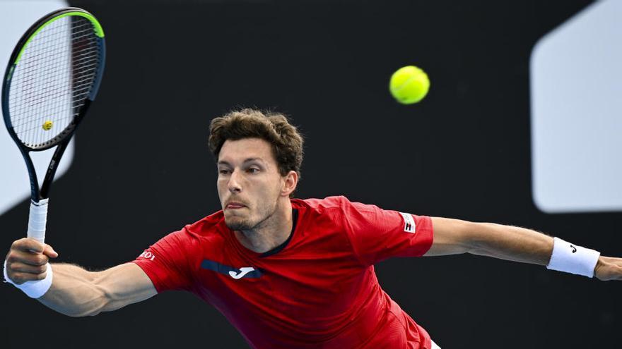 Una imagen de Pablo Carreño durante el partido.