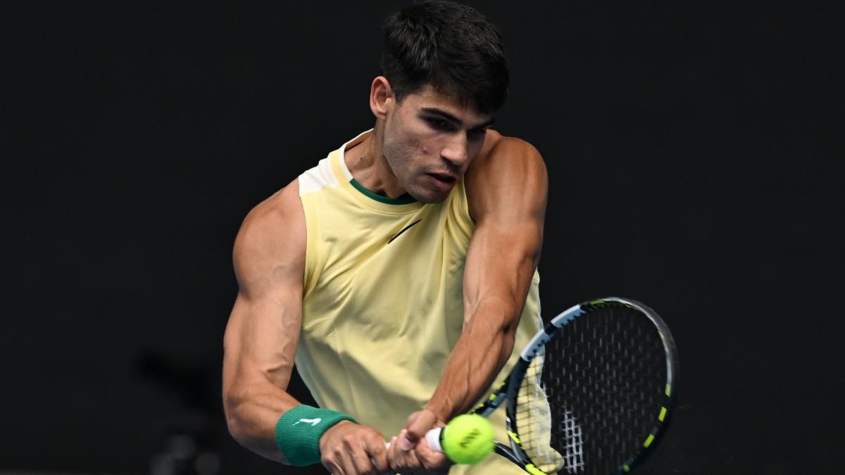Alcaraz, durante un partido
