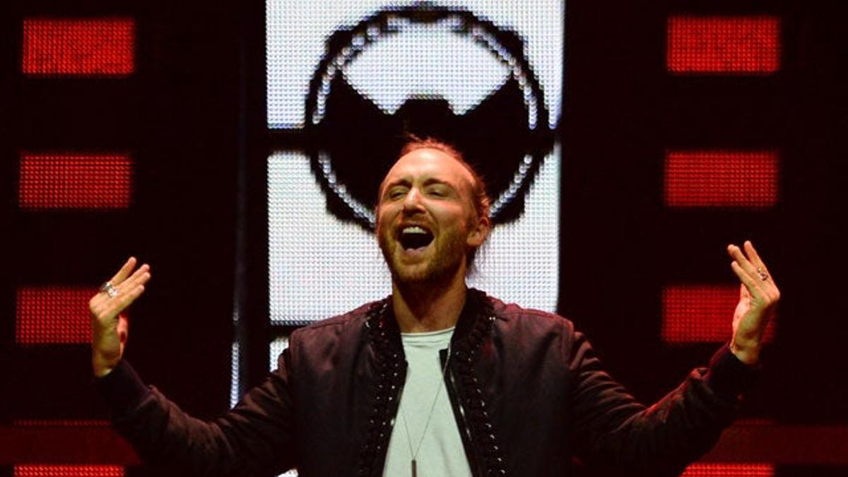 David Guetta durante su actuación en el iHeartRadio Festival