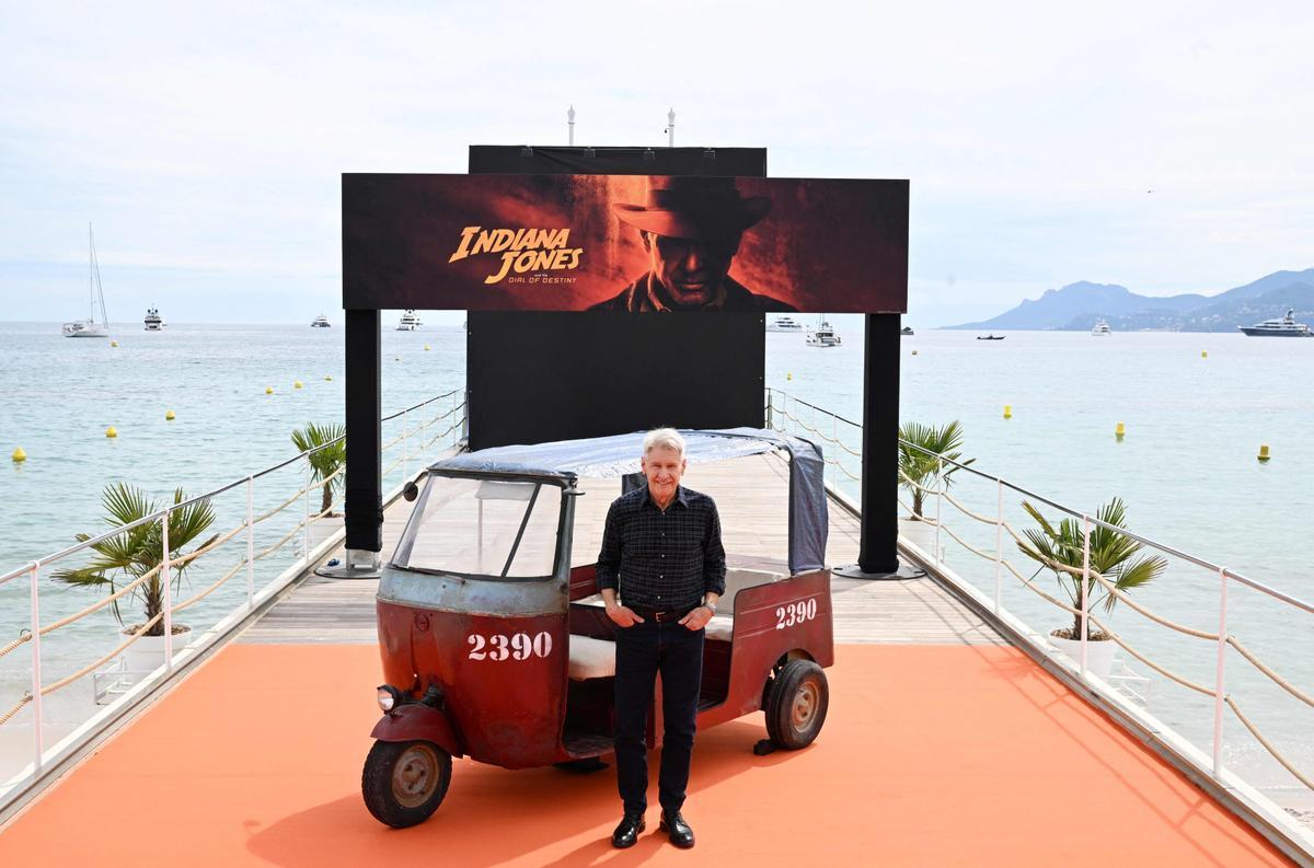Harrison Ford presenta la quinta entrega de India Jones en Cannes