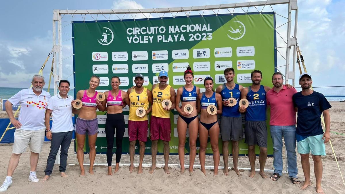 Medallas del Circuito Nacional Vóley Playa, en la primera prueba disputada en Canet.