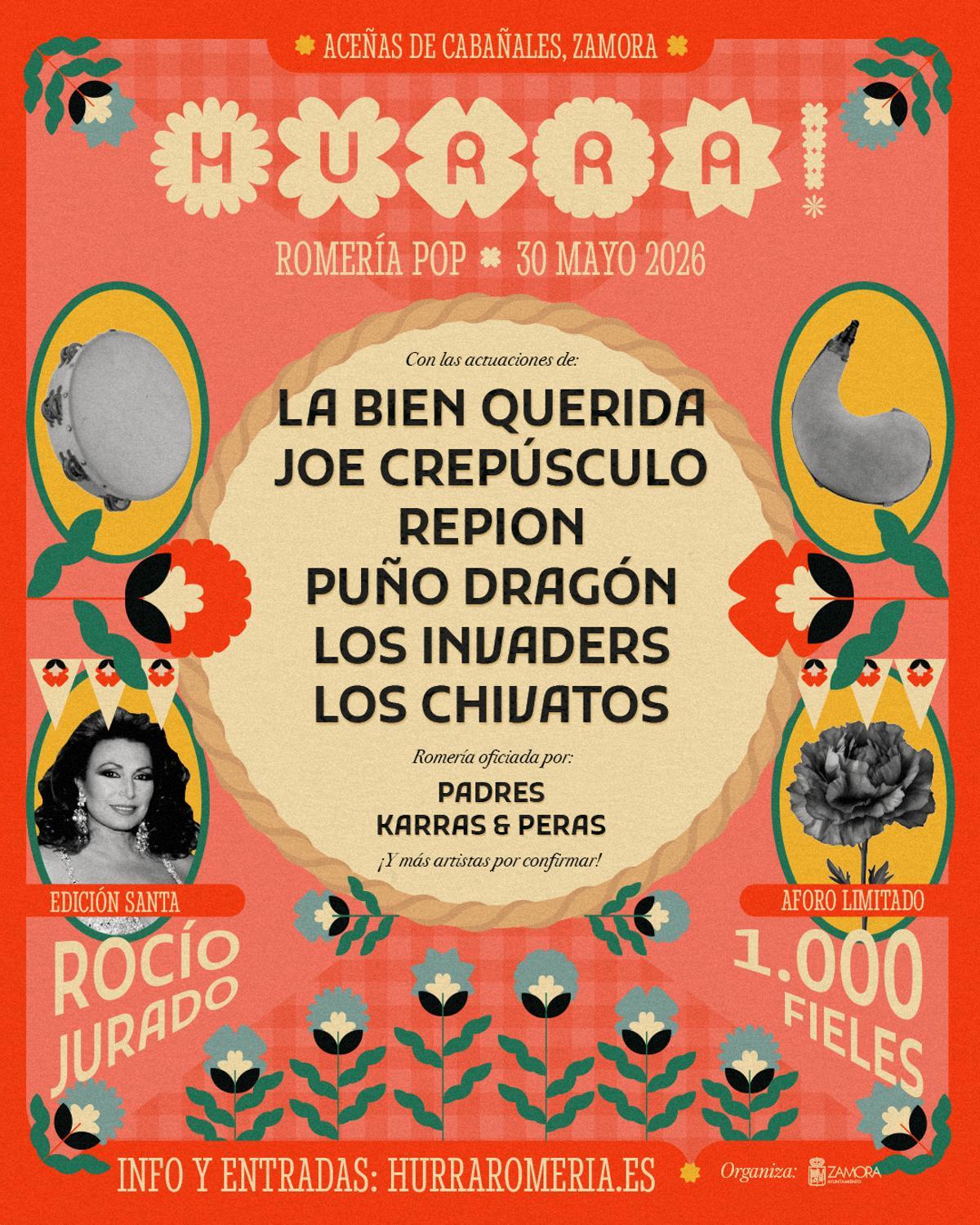 Cartel de la romería pop Hurra!