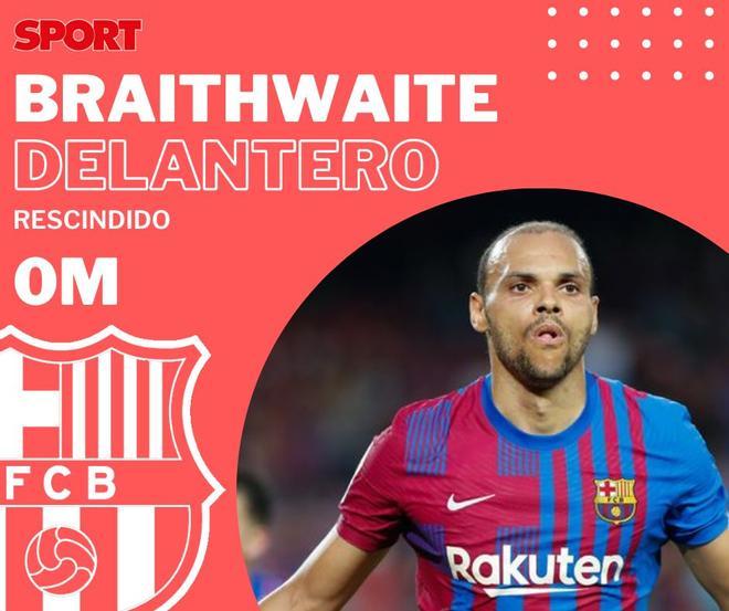 Braithwaite aceptó la rescisión de su contrato y se fue al Espanyol