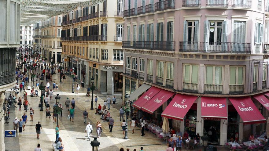 Vista de la calle Larios, la más transitada del Centro Histórico.