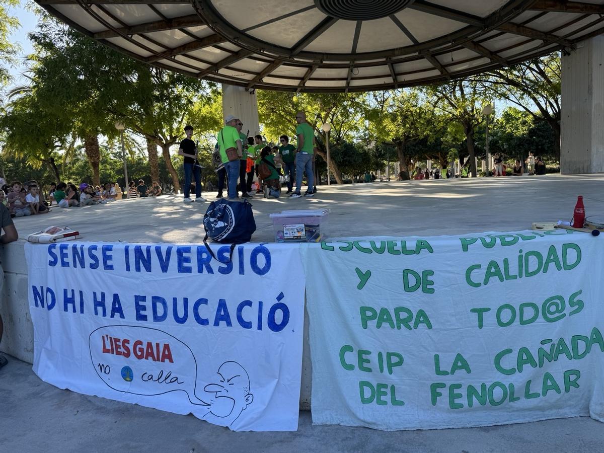 Protesta en el parque Lo Torrent