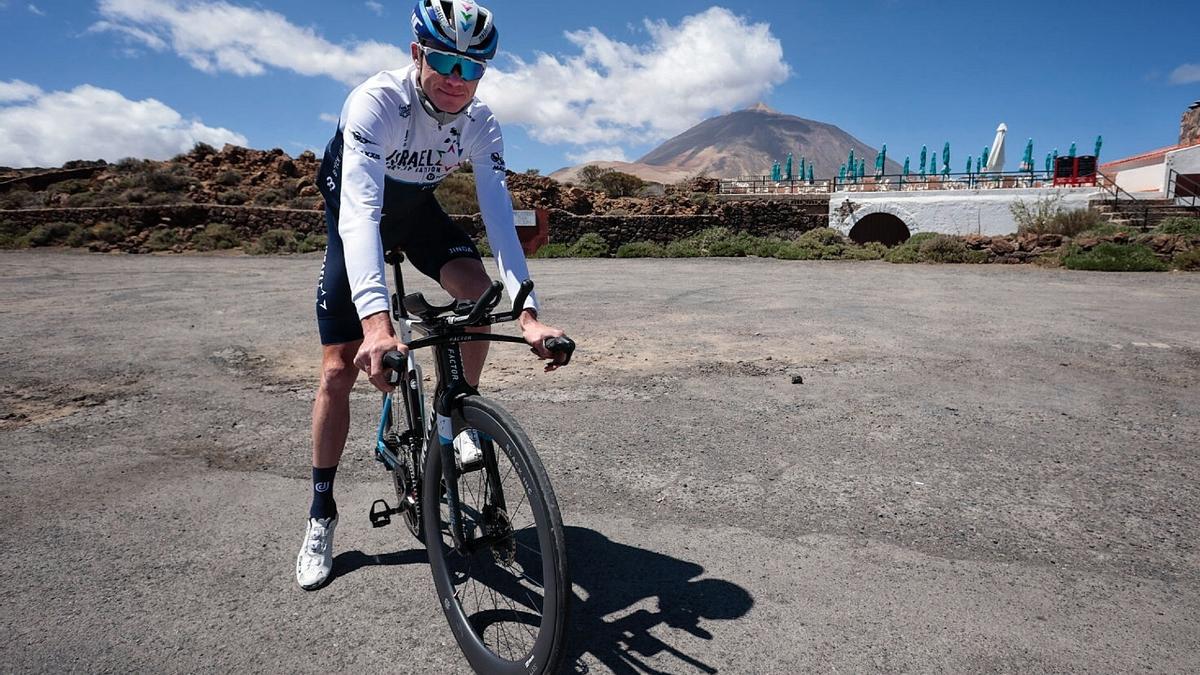 Froome, en la zona de El Portillo