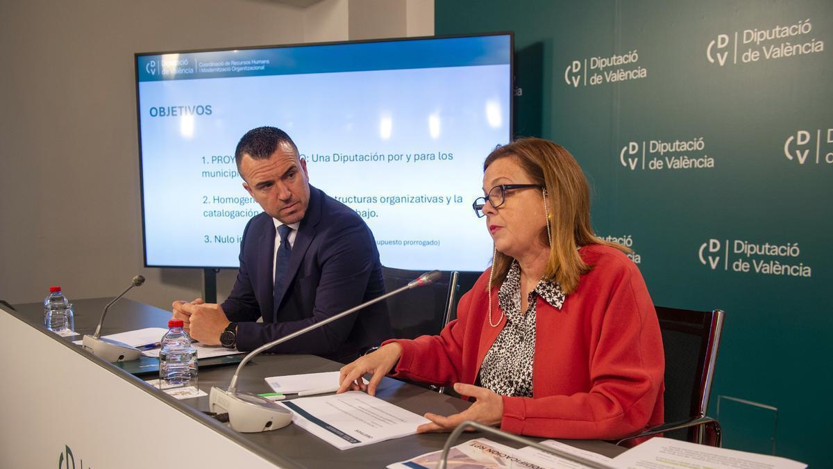 Vicent Mompó y Reme Mazzolari, en la Diputación de València.