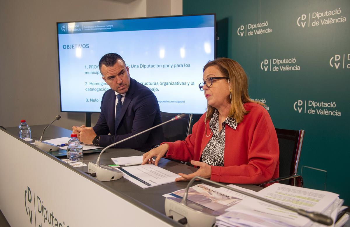 Vicent Mompó y Reme Mazzolari, en la Diputación de València.