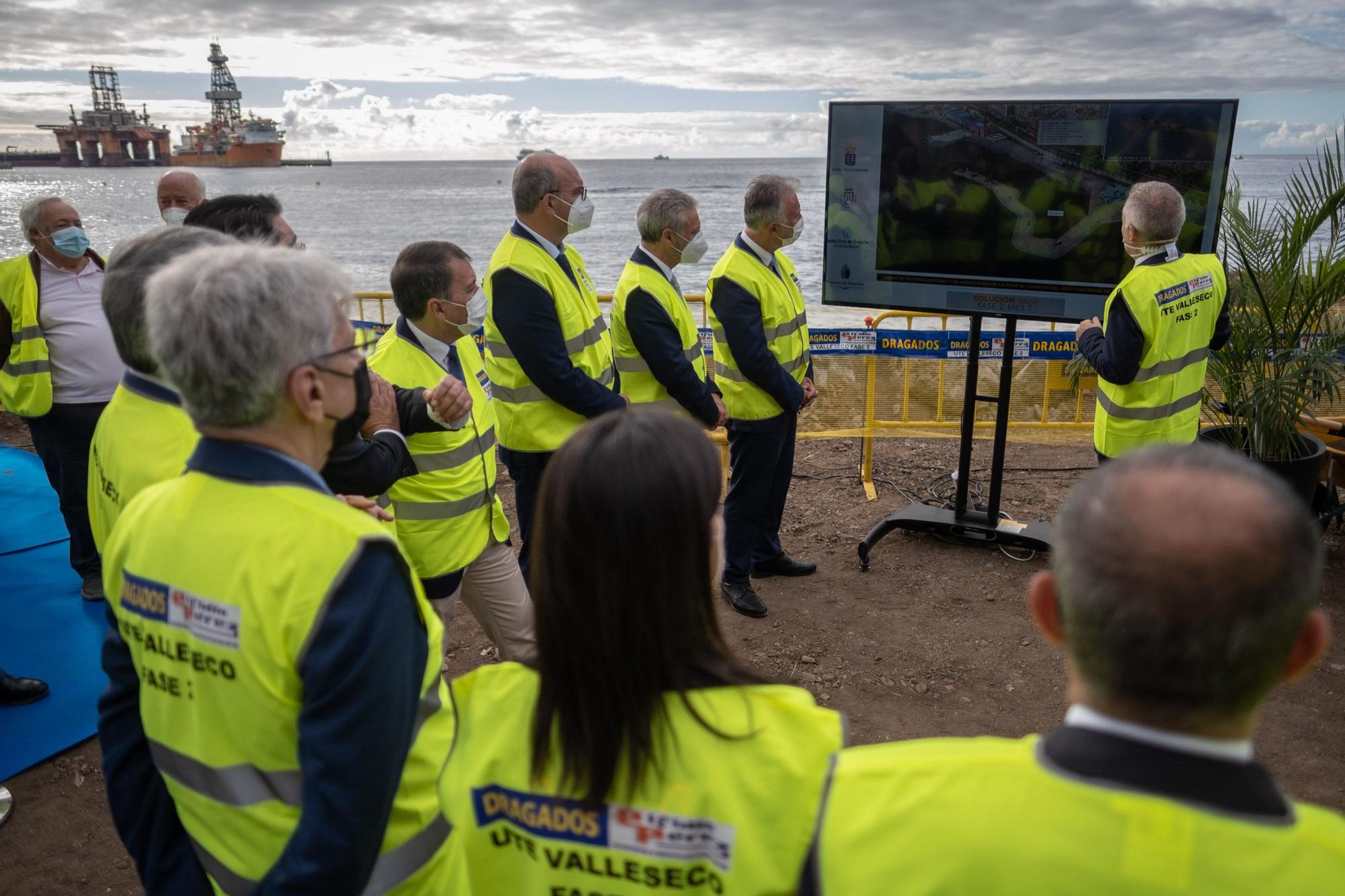 Inicio de las obras de la playa de Valleseco