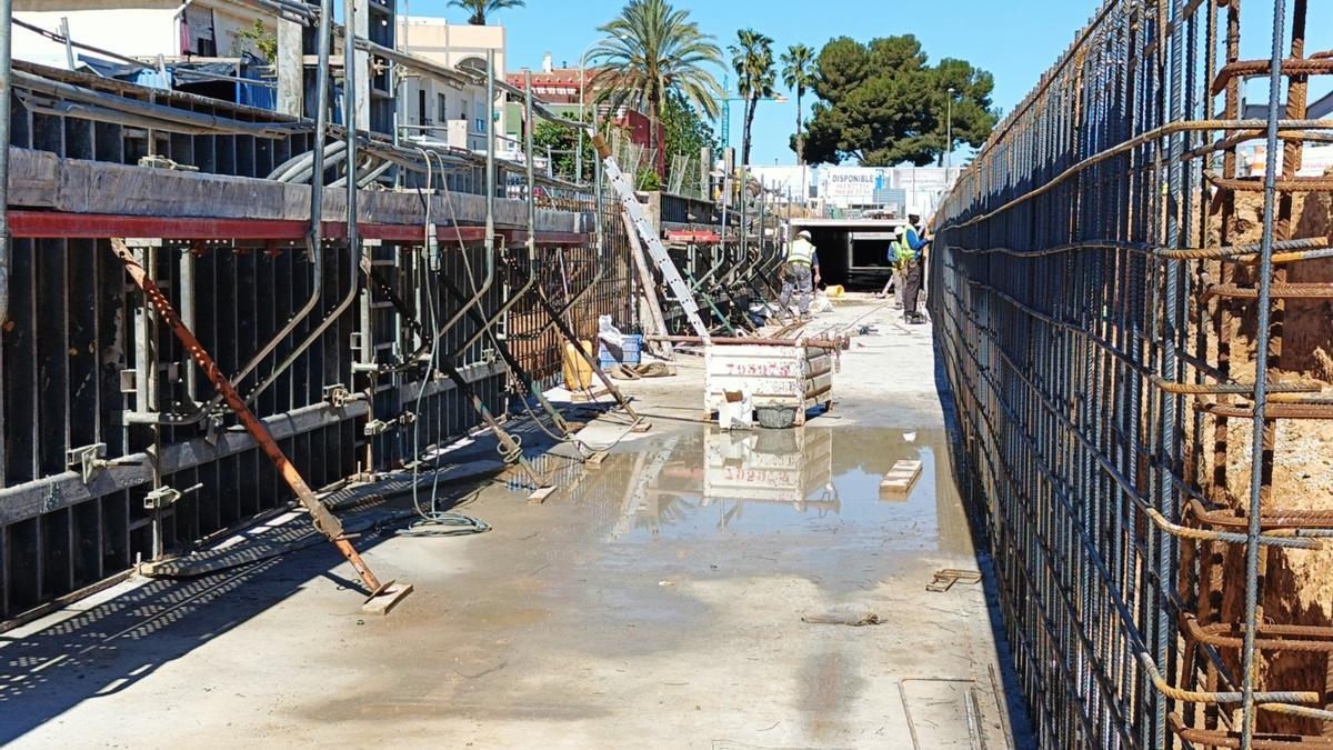 Obras del nuevo sistema de recogida de pluviales de San Javier