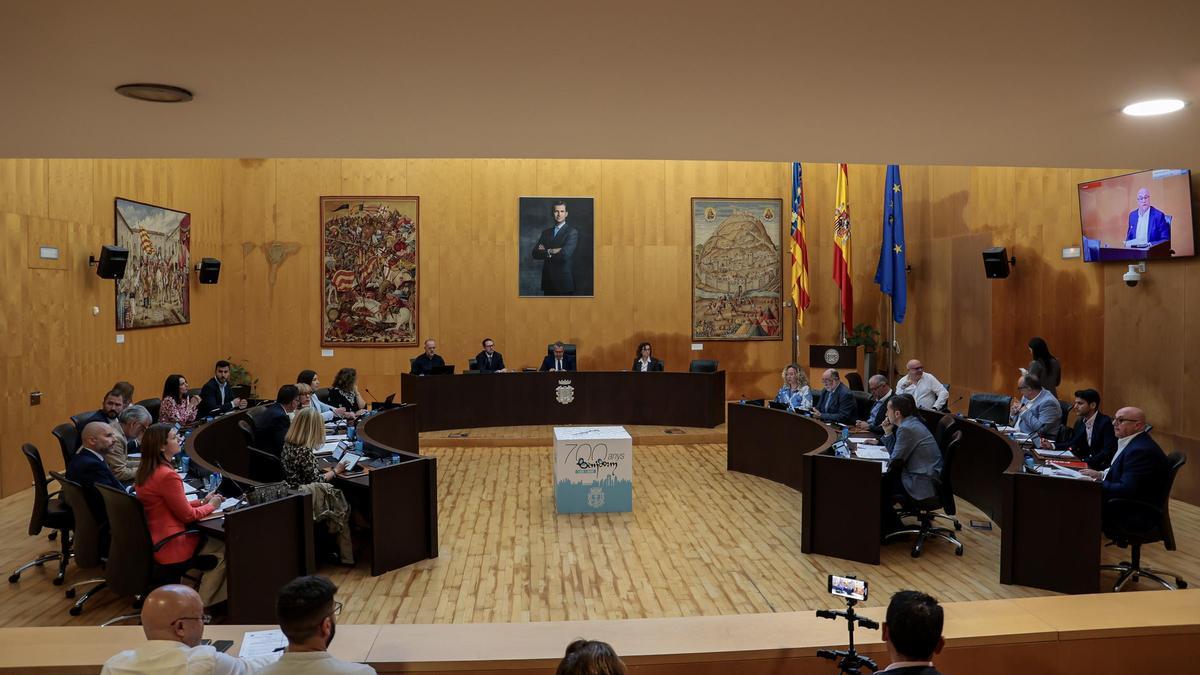 El pleno de Benidorm de este lunes.