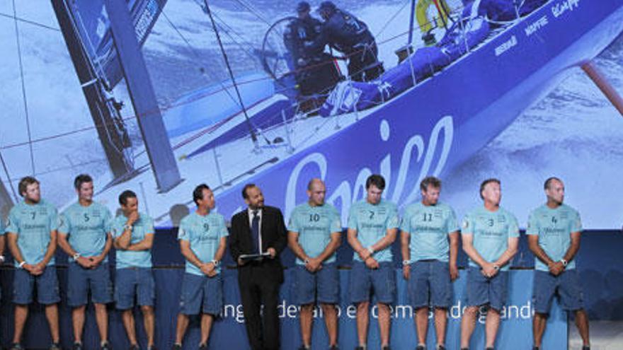 Vista de la presentación del equipo Telefónica que participará en la Volvo Ocean Race 2011-2012 -Vuelta al Mundo por etapas- que se iniciará en Alicante el próximo 5 de noviembre