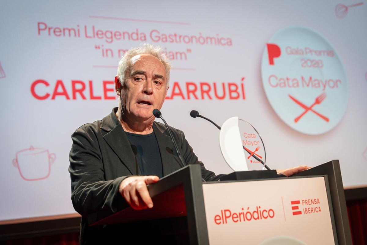 Intervención del Chef Ferran Adrià,  Gala Premis Cata Mayor 2026