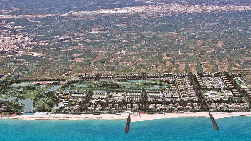 Figuración del PAI Sant Gregori Golf de Burriana, el segundo más grande que se proyectó la pasada década. | LEVANTE-EMV