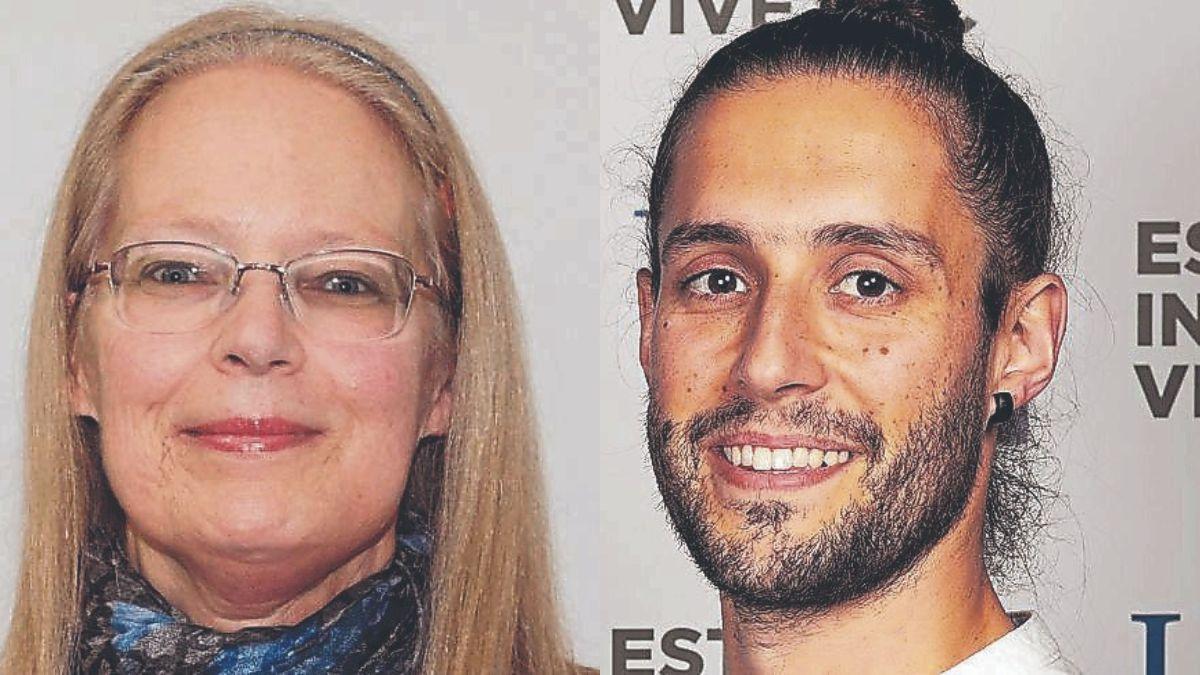 Carol Jean Gillanders y Adrián Dios, profesores de la USC que realizan estancias en universidades extranjeras.