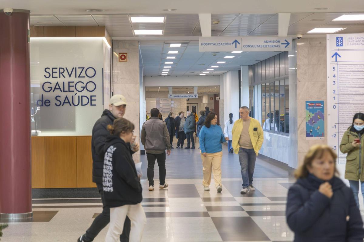 El interior del Complejos Hospitalario Universitario de Santiago