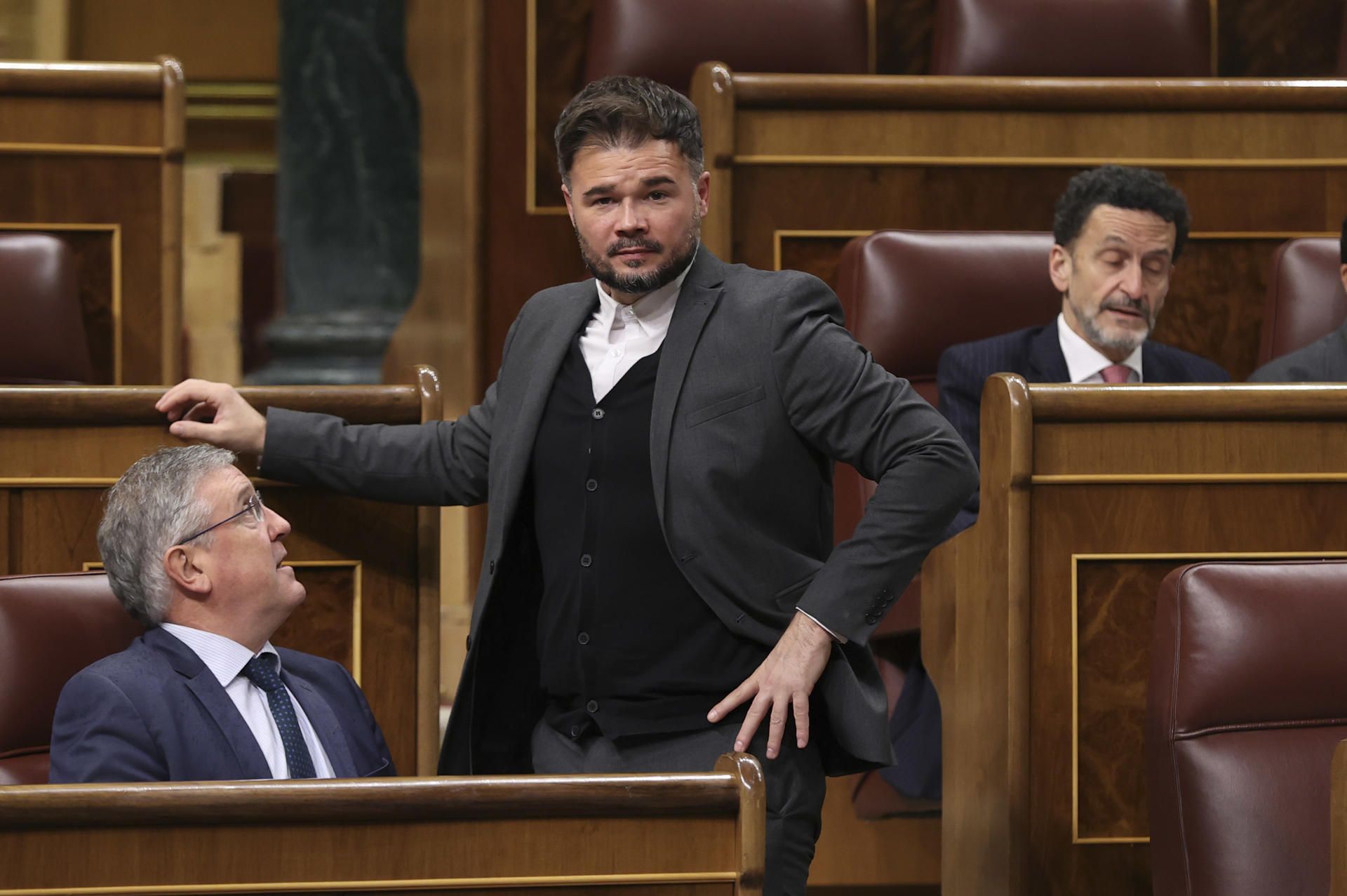 Rufián en el pleno en el Congreso de los Diputados