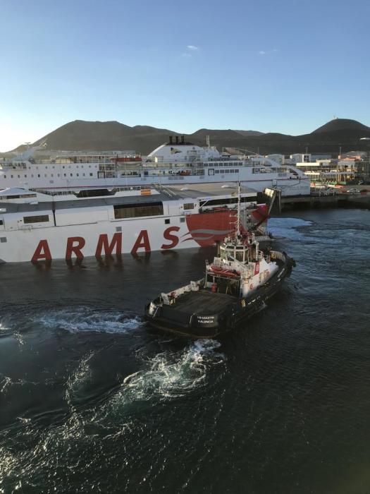 Accidente del buque de Naviera Armas Alborán en aguas de Gran Canaria