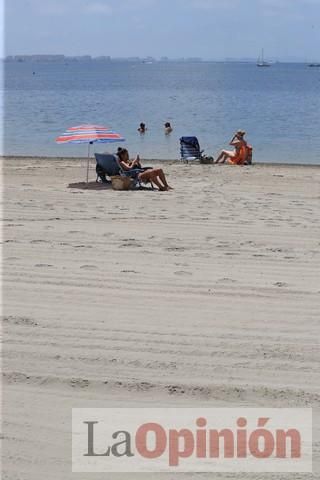 Ambiente en las playas de la Región durante el primer fin de semana de la 'nueva normalidad'