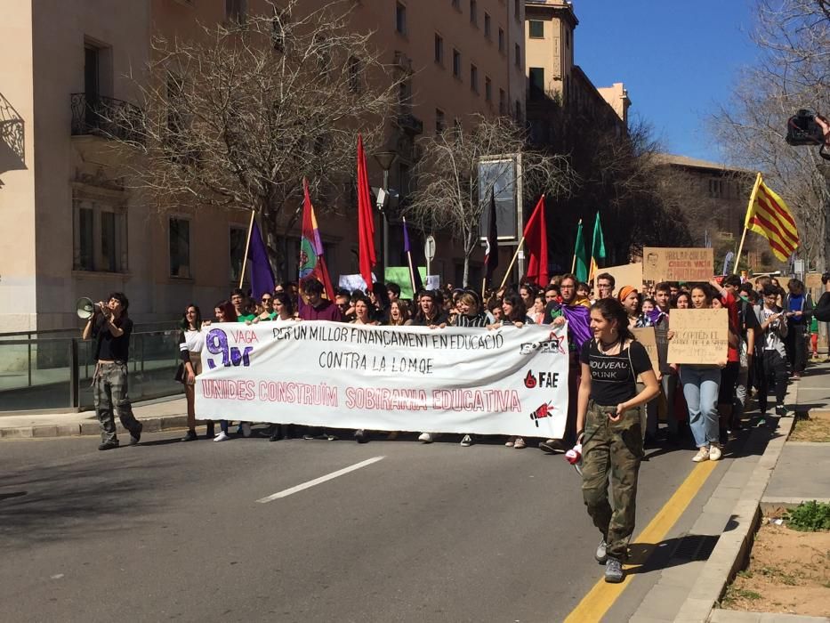 Manifestación de estudiantes en Palma