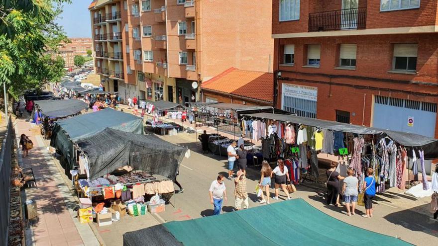 El mercadillo de la ropa en la Cañada de la Vizana, motivo de la queja.