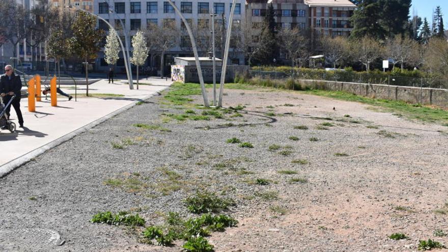 La part de la plaça que s&#039;urbanitzarà