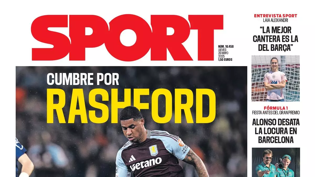La portada de SPORT de hoy jueves, 29 de mayo de 2025