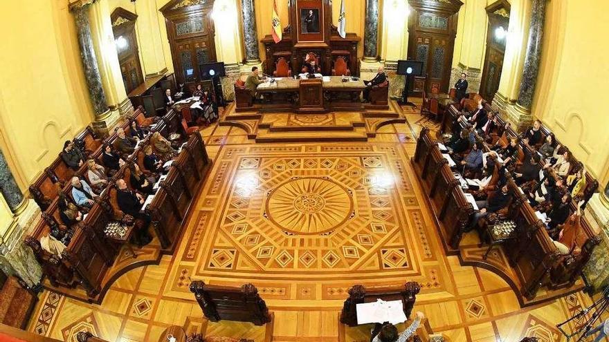 Último pleno municipal en el Palacio Municipal de María Pita.